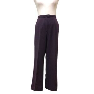 Pendleton Wool High Waisted Wide Leg Pleat Front Trousers Size 10 Purple
